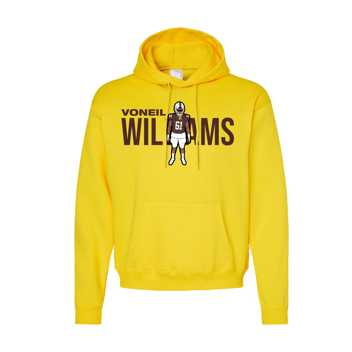 Hoodie — Player Name in Yellow