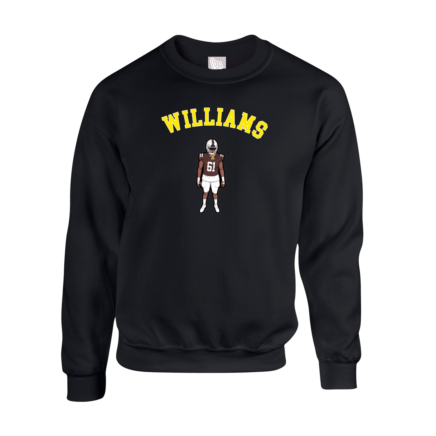Fleece Crew — Shirsey Arch in Black