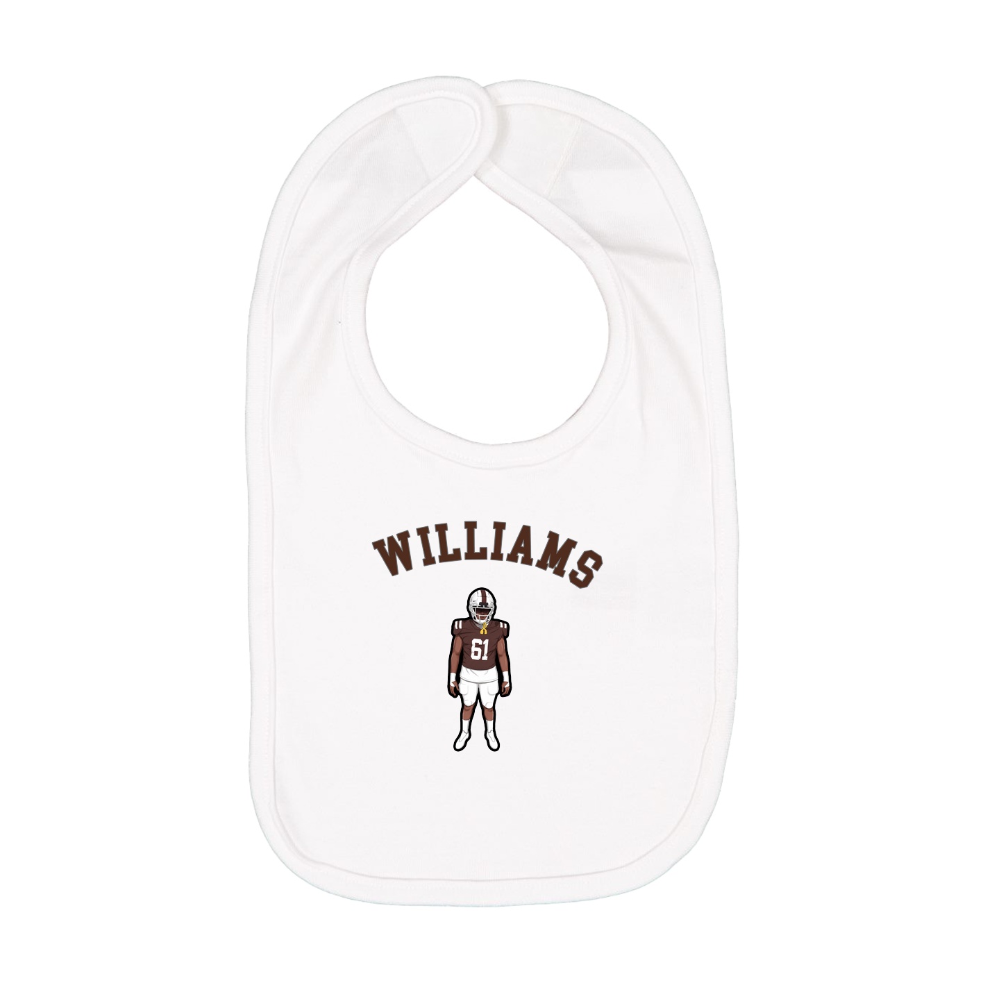 Infant Bib — Shirsey Arch in White