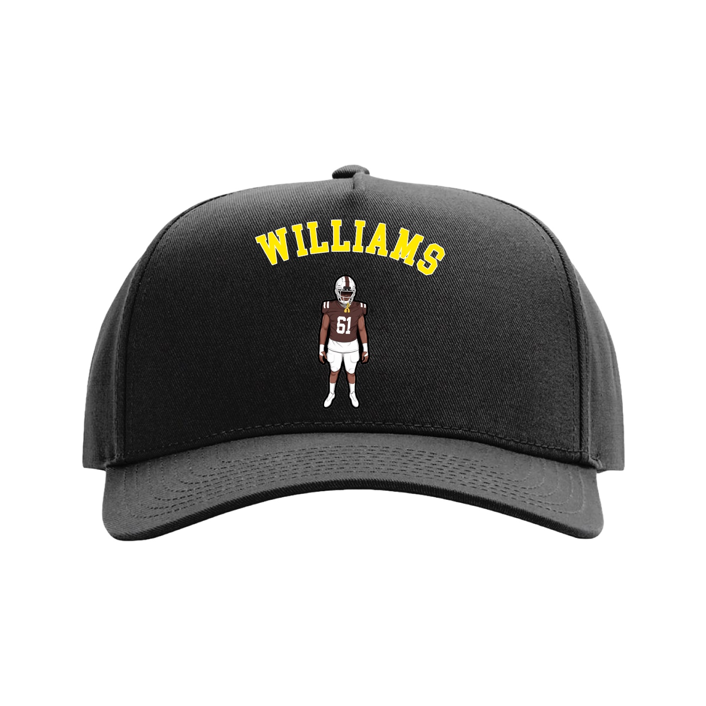 Full Fabric Five-Panel Champ Cap — Shirsey Arch in Black