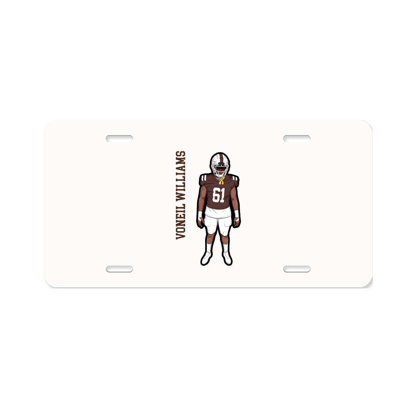 License Plate — Name Vertical in Classic