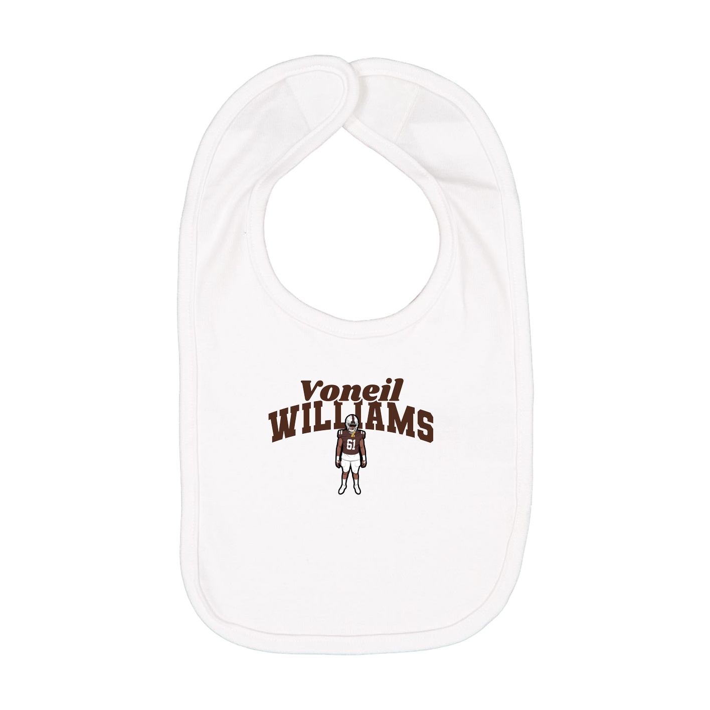 Infant Bib — Signature Arch in White