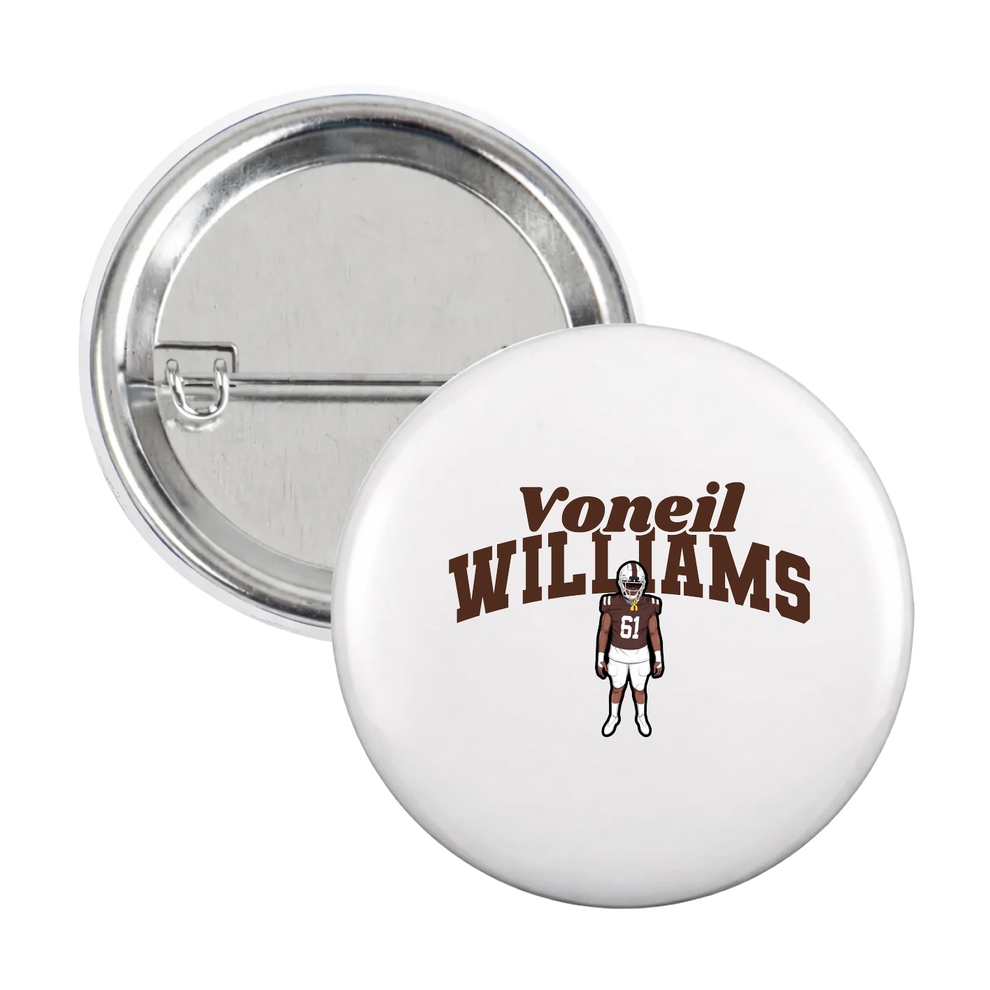 Game Day Button — Signature Arch in White