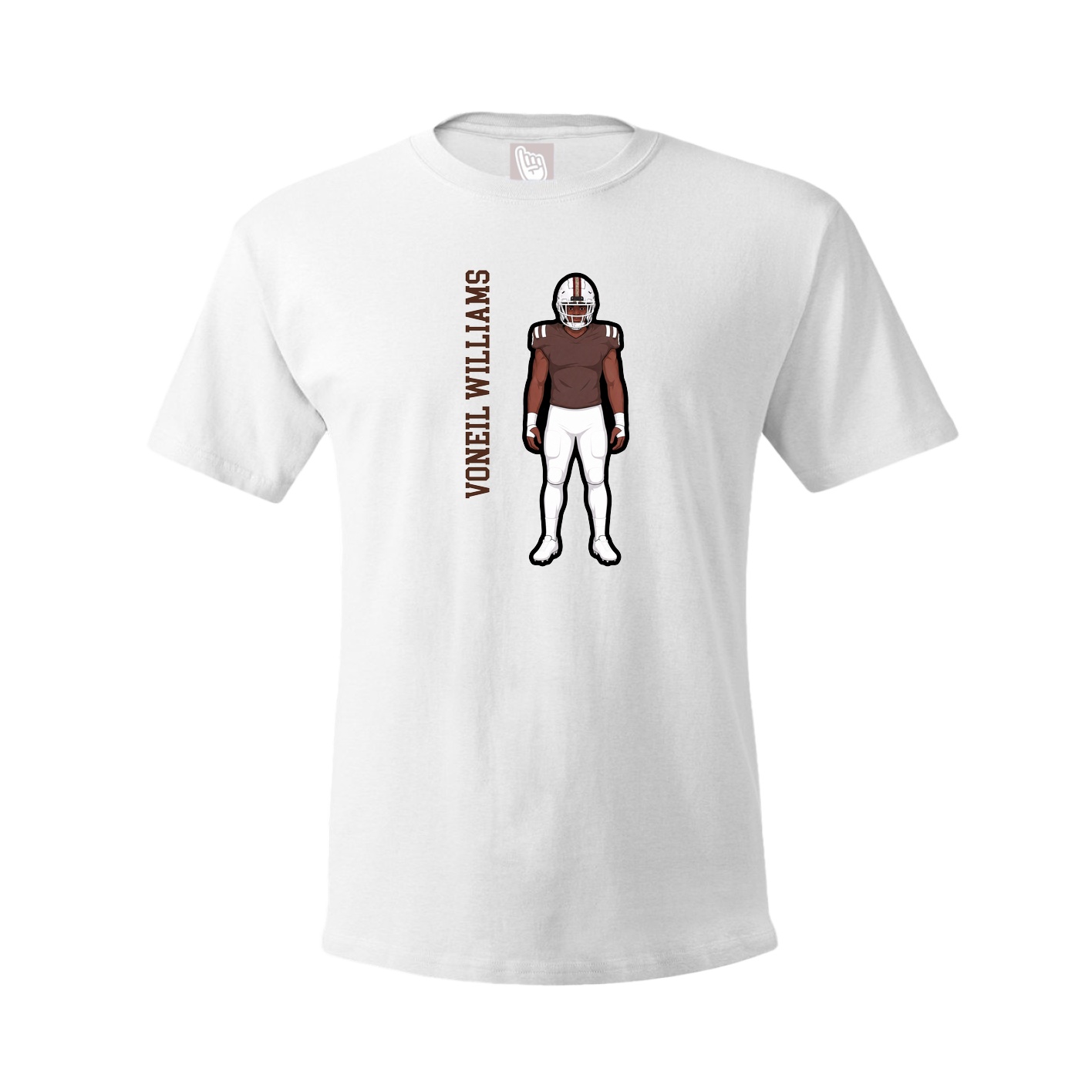 Tee — Name Vertical in White