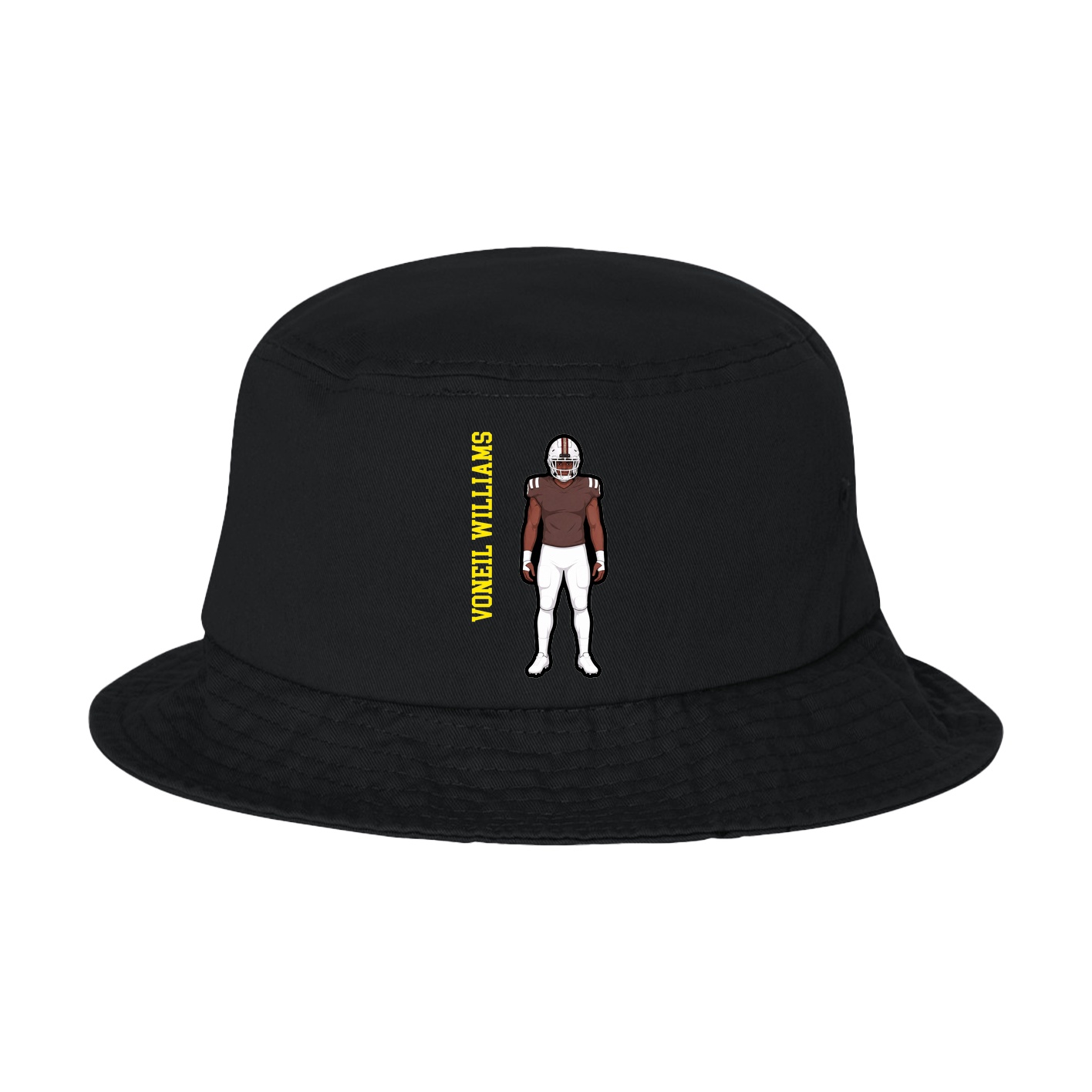 Bucket Cap — Name Vertical in Black