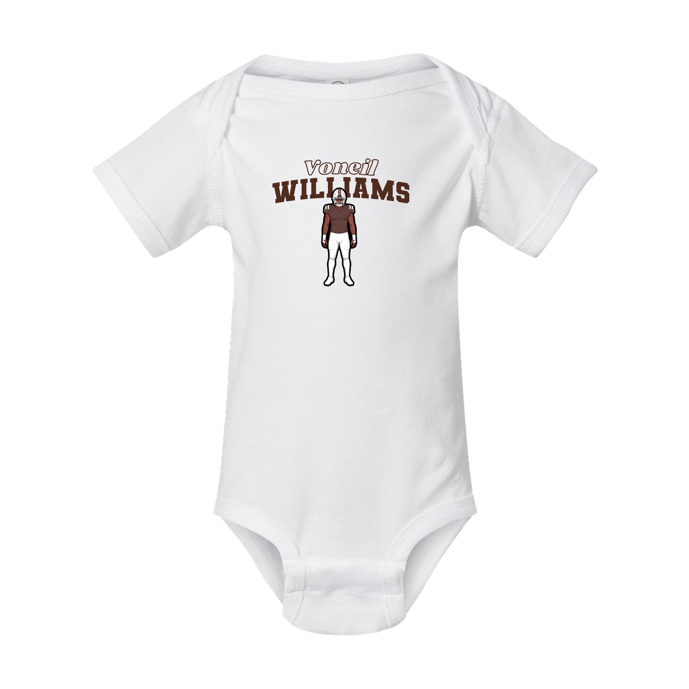 Baby Onesie — Name Arch in White