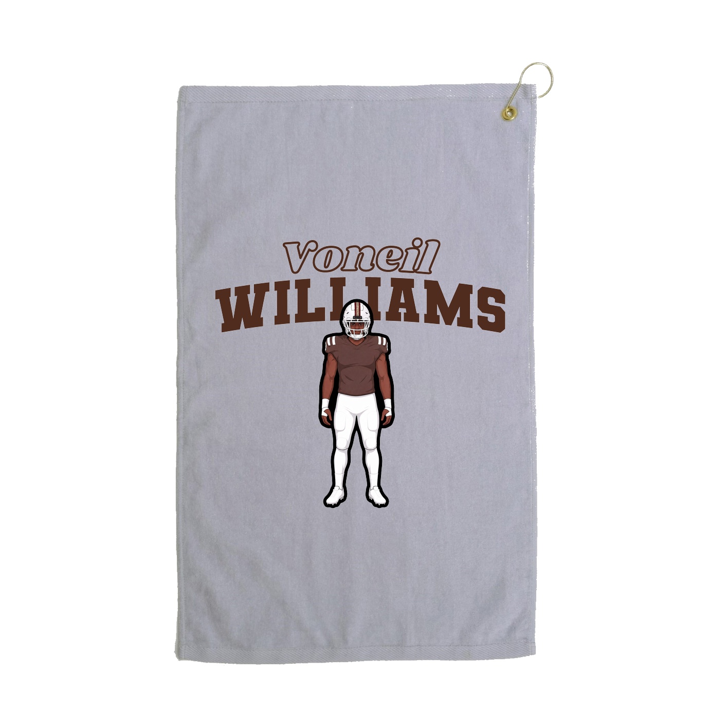 Golf Towel — Name Arch in Grey