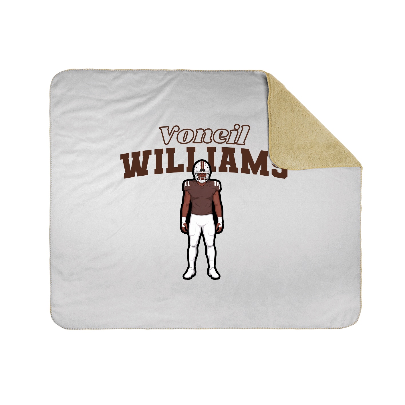 Throw Blanket — Name Arch in White