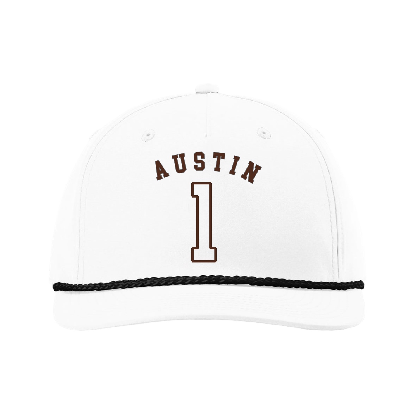 Five-Panel Classic Rope Cap — Shirsey Arch in White