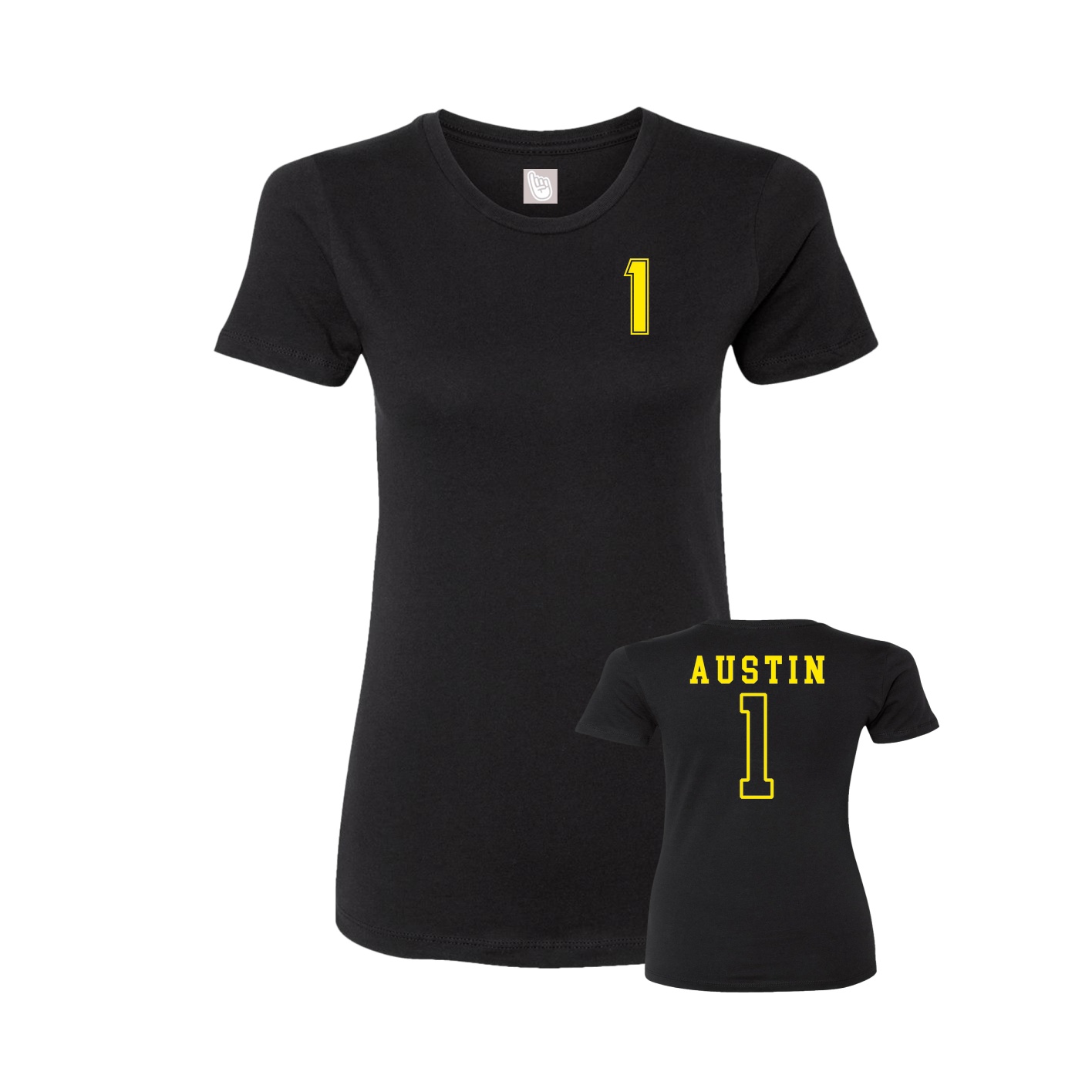 Fitted Women's Tee — Chest Back in Black