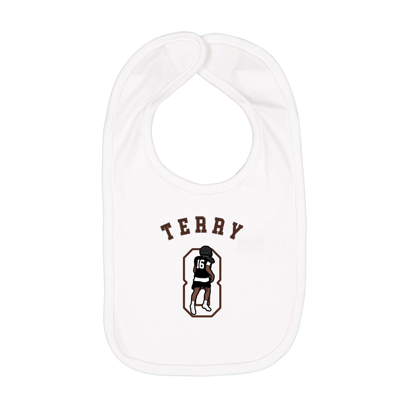 Infant Bib — Shirsey Arch in White