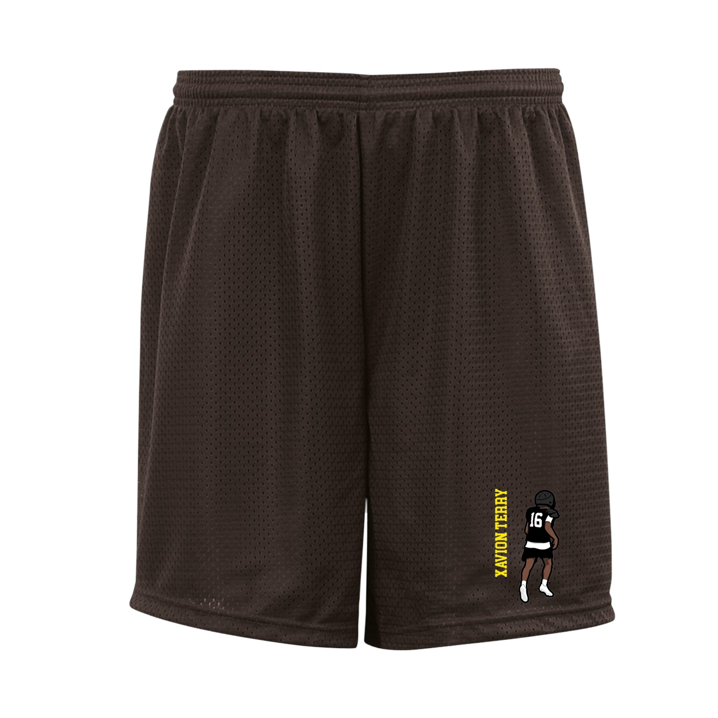 Shorts — Name Vertical in Brown