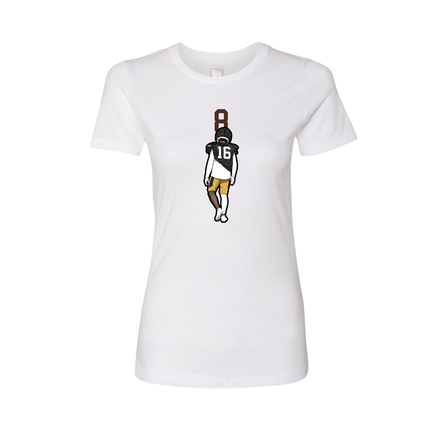 Womens Tee — Number Top in White