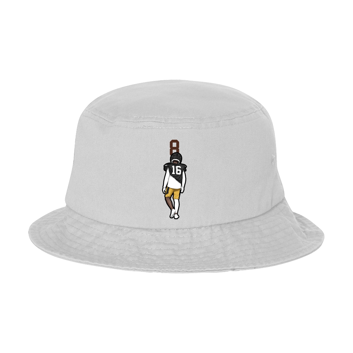 Bucket Cap — Number Top in White