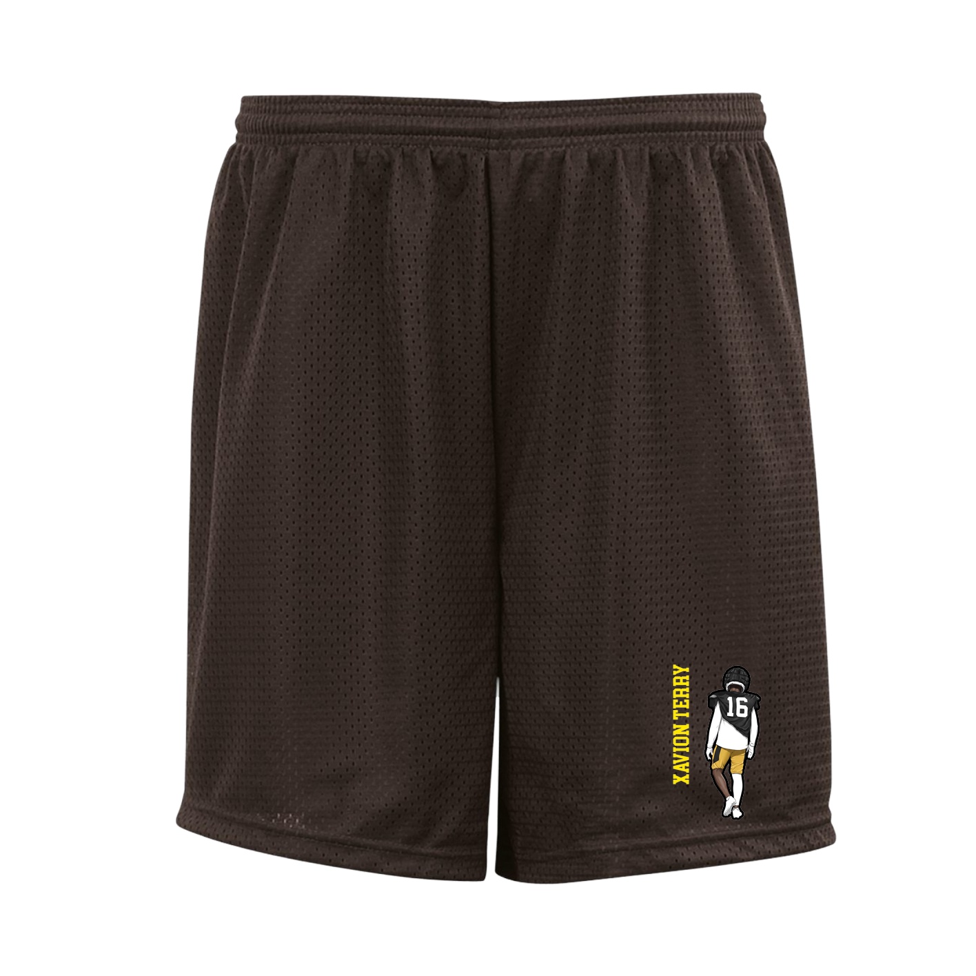 Shorts — Name Vertical in Brown