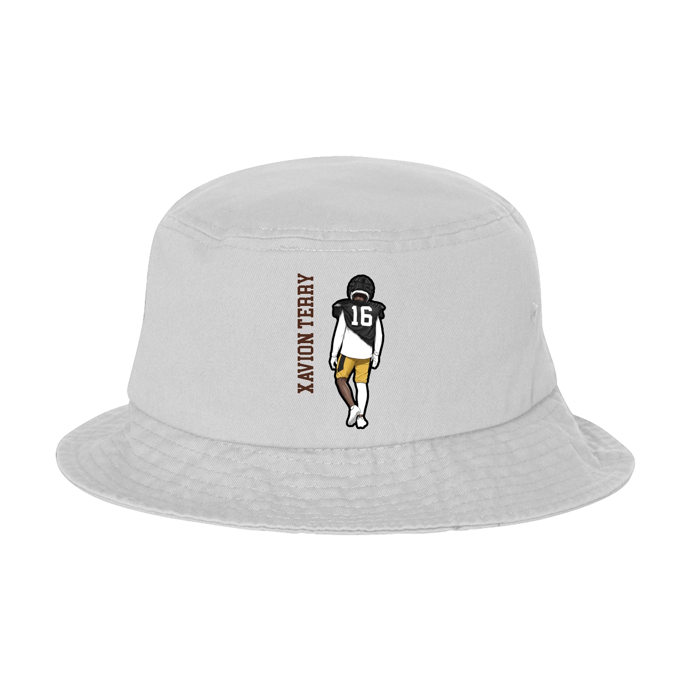 Bucket Cap — Name Vertical in White