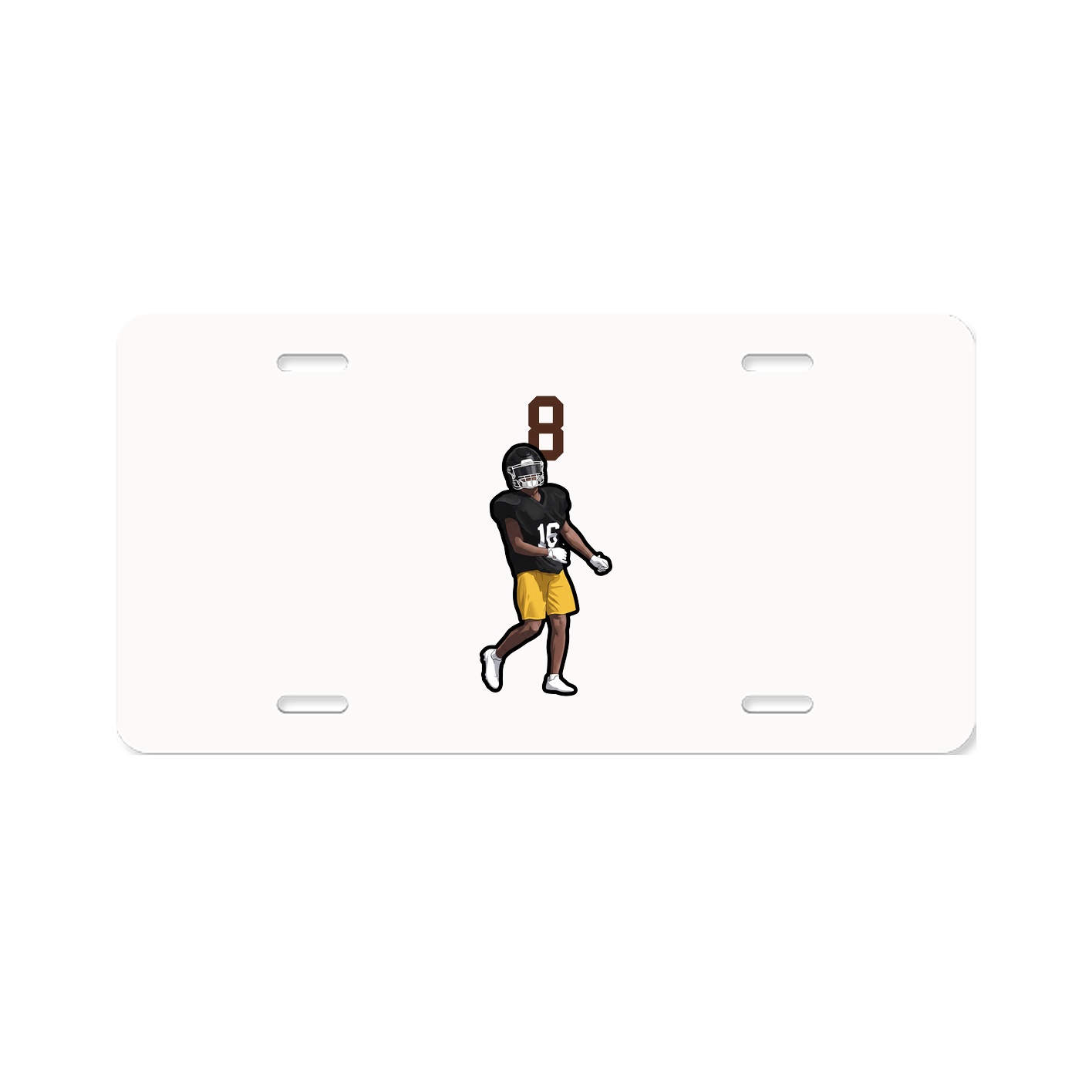 License Plate — Number Top in Classic