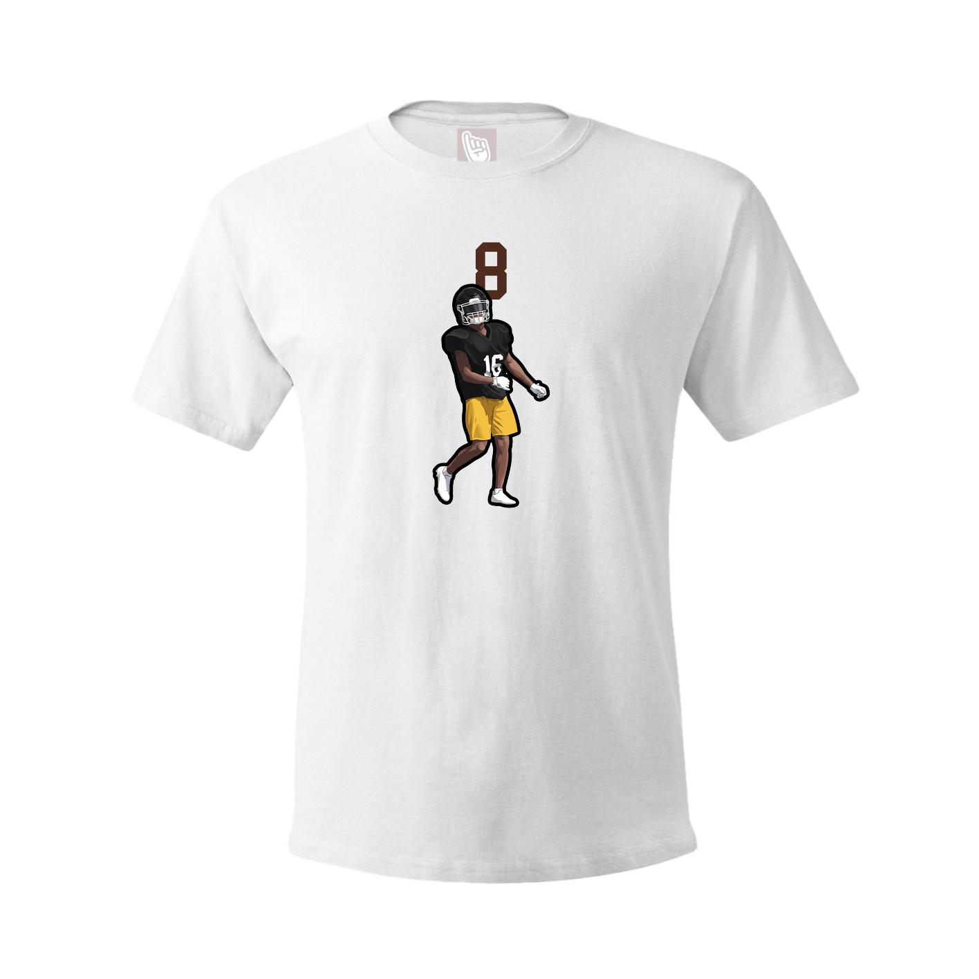 Youth Tee — Number Top in White
