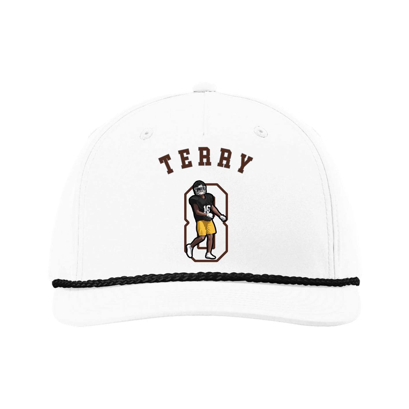 Five-Panel Classic Rope Cap — Shirsey Arch in White