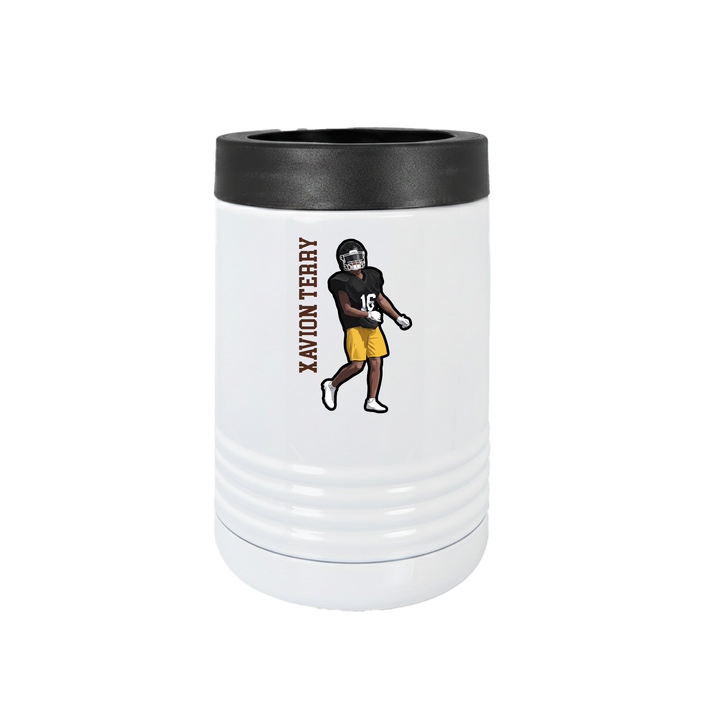 Beverage Holder — Name Vertical in White
