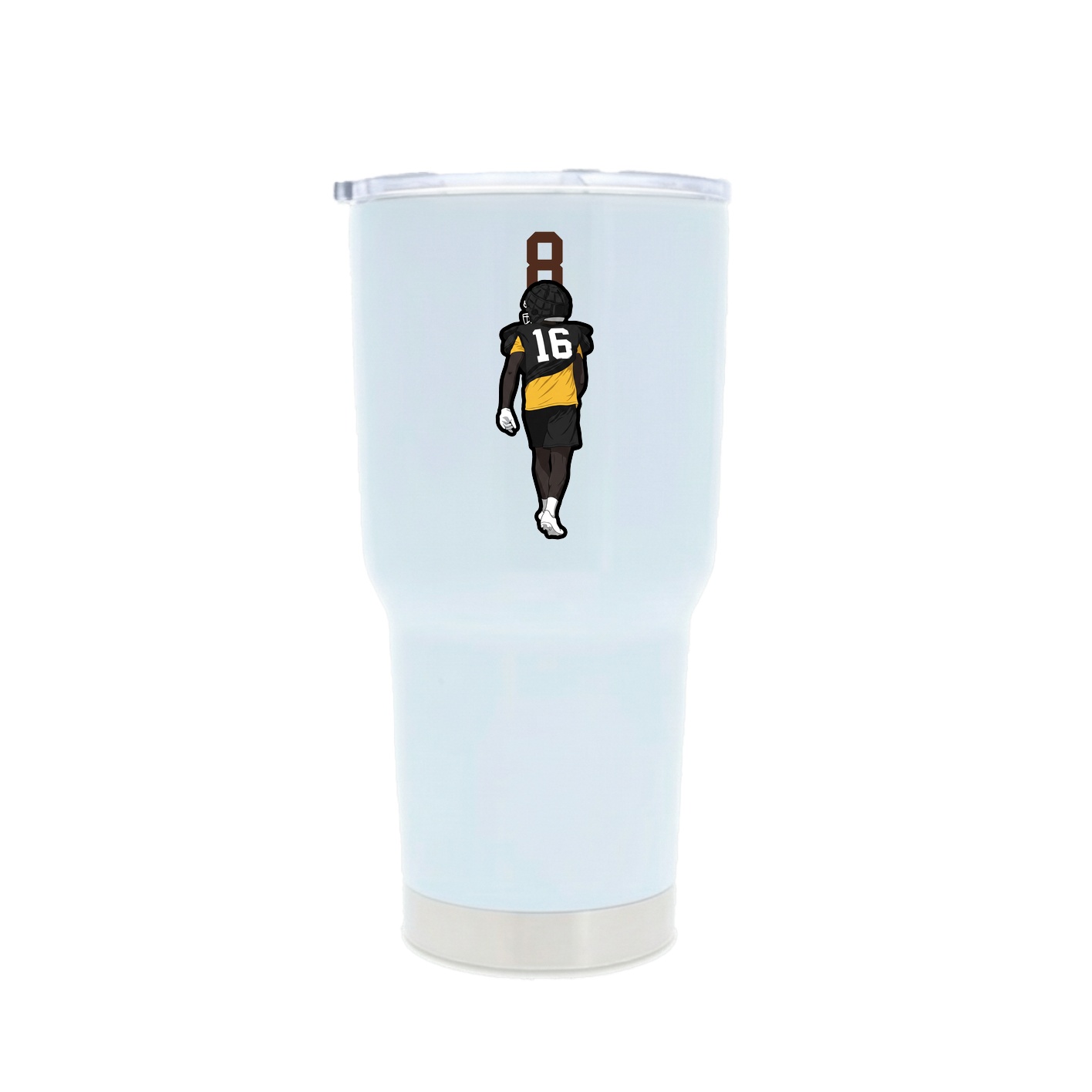 30oz Stainless Steel Tumbler — Number Top in White