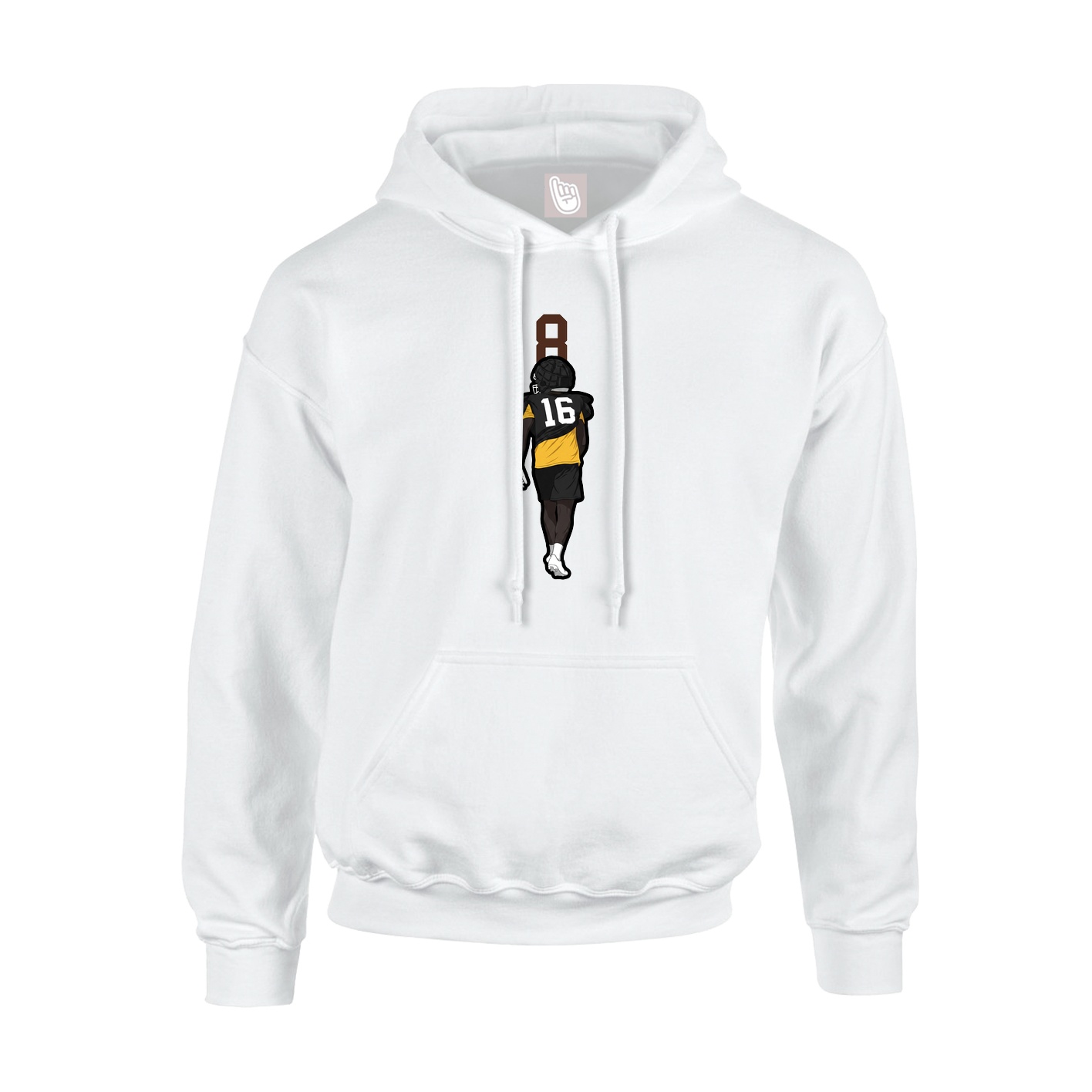 Hoodie — Number Top in White