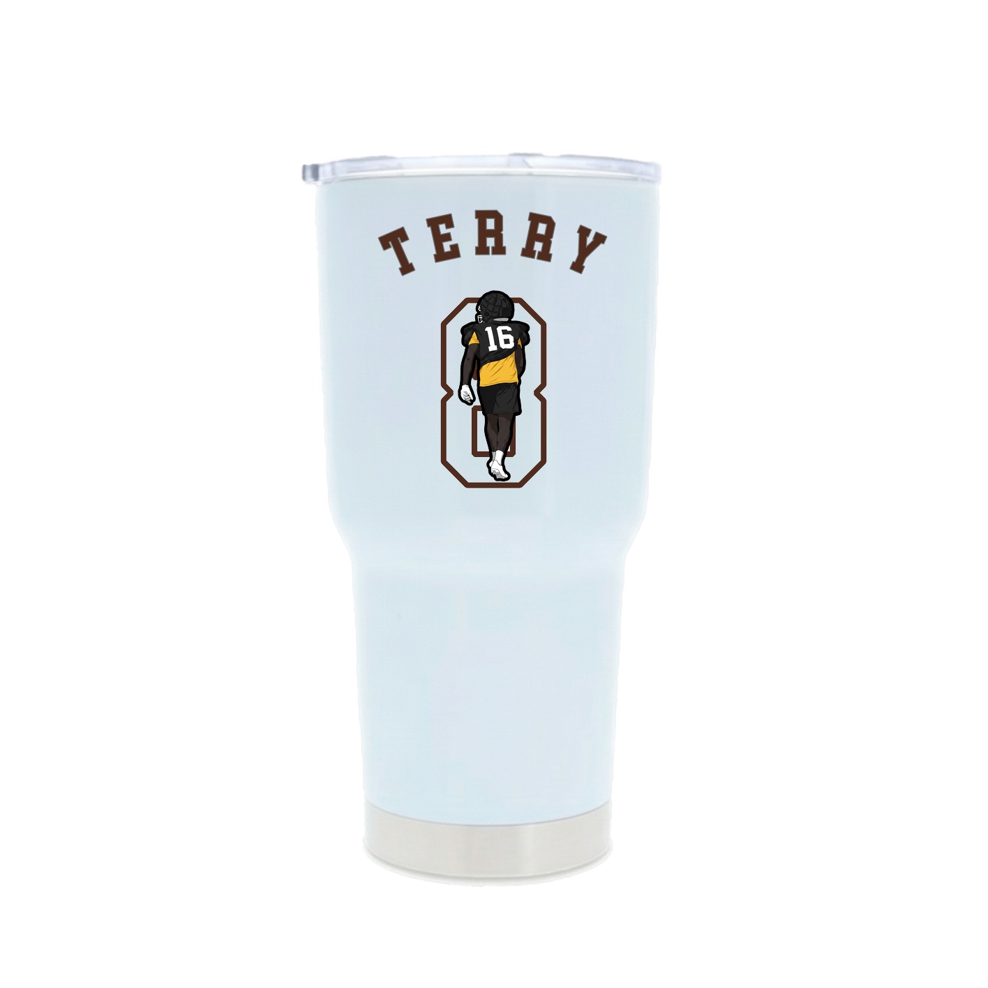 30oz Stainless Steel Tumbler — Shirsey Arch in White