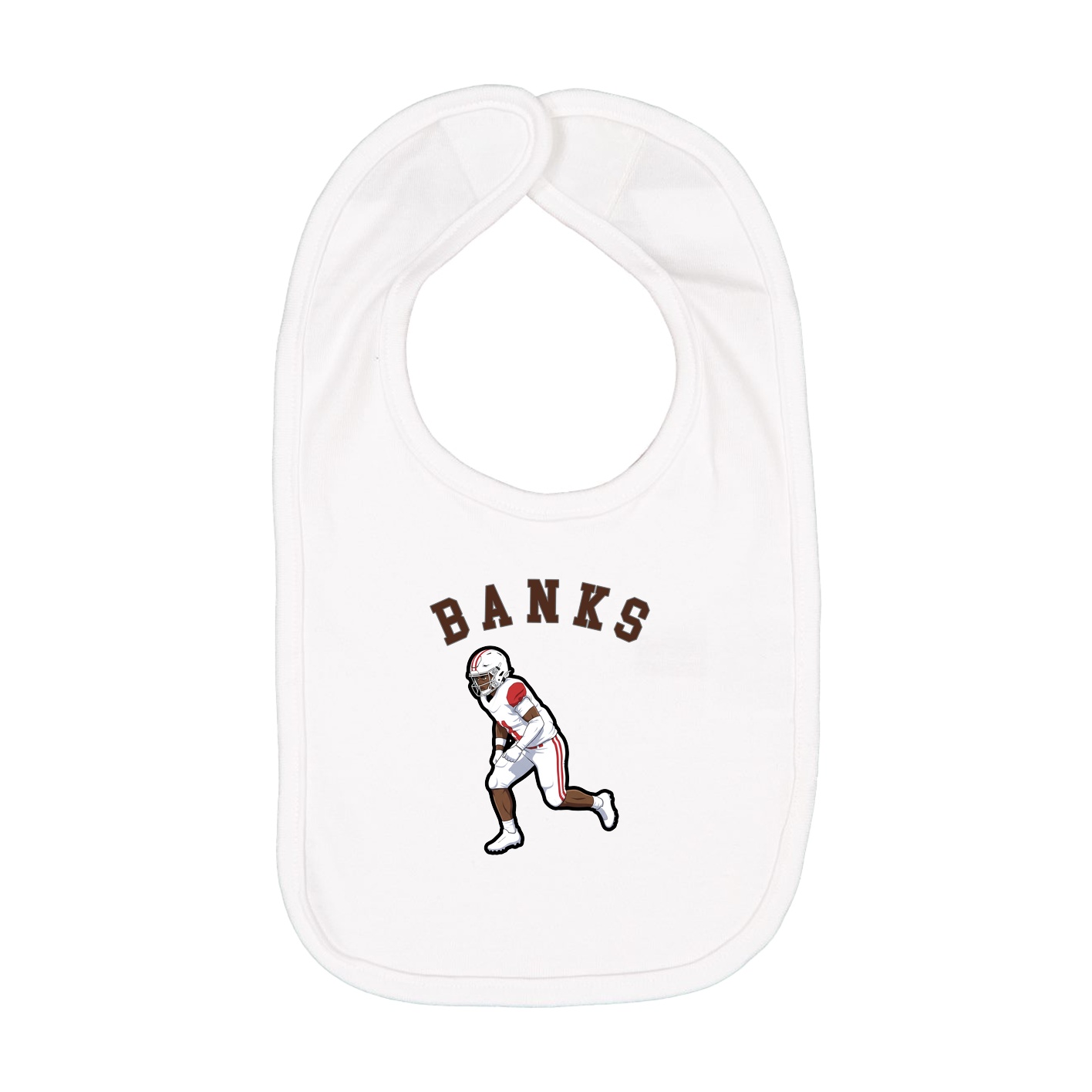 Infant Bib — Shirsey Arch in White