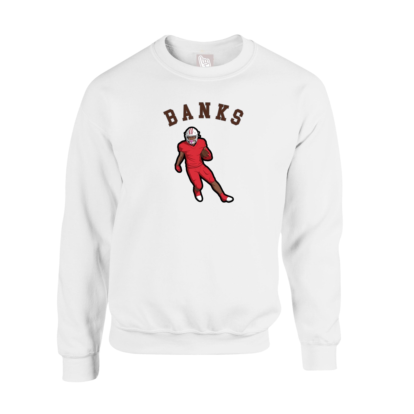 Fleece Crew — Shirsey Arch in White