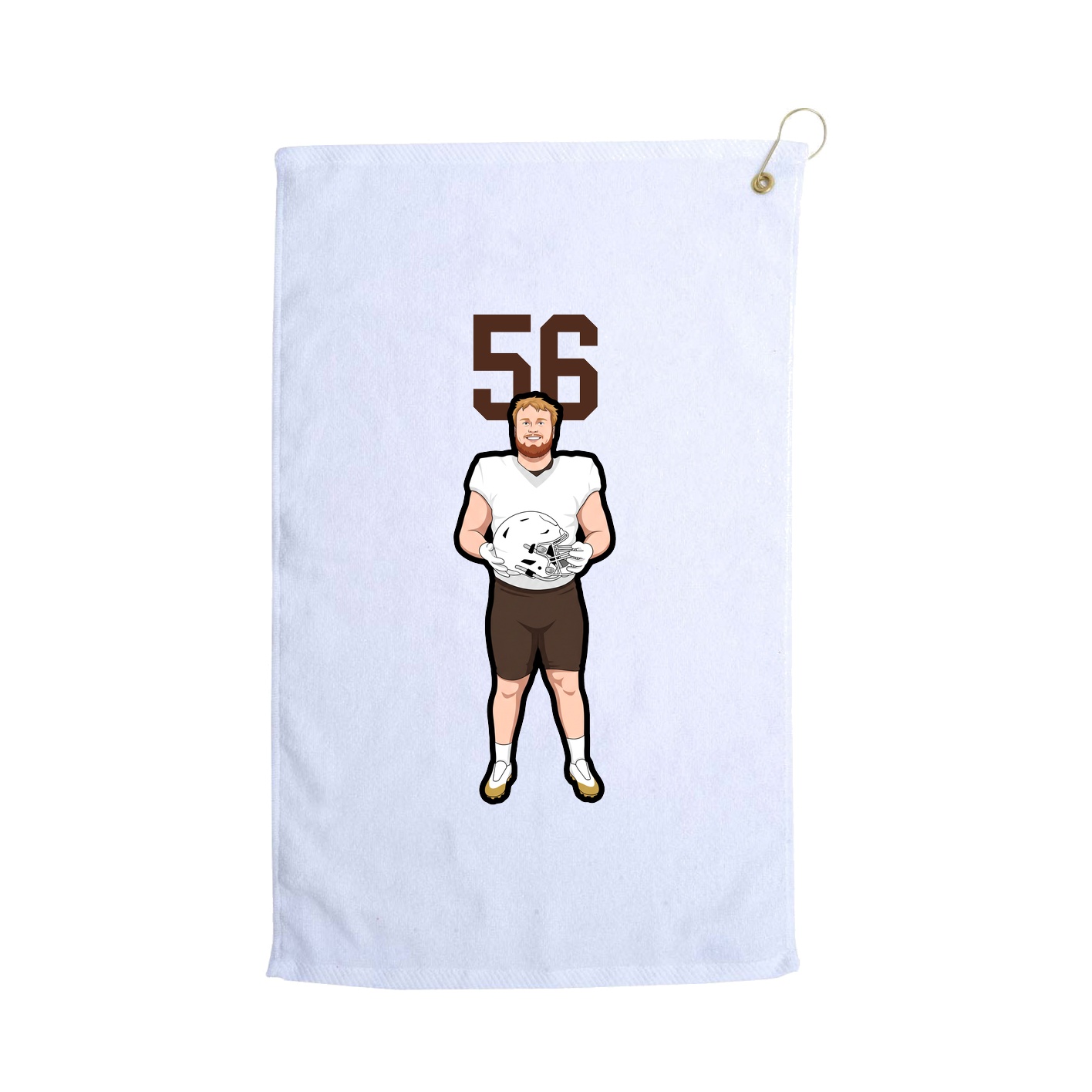 Golf Towel — Number Top in White