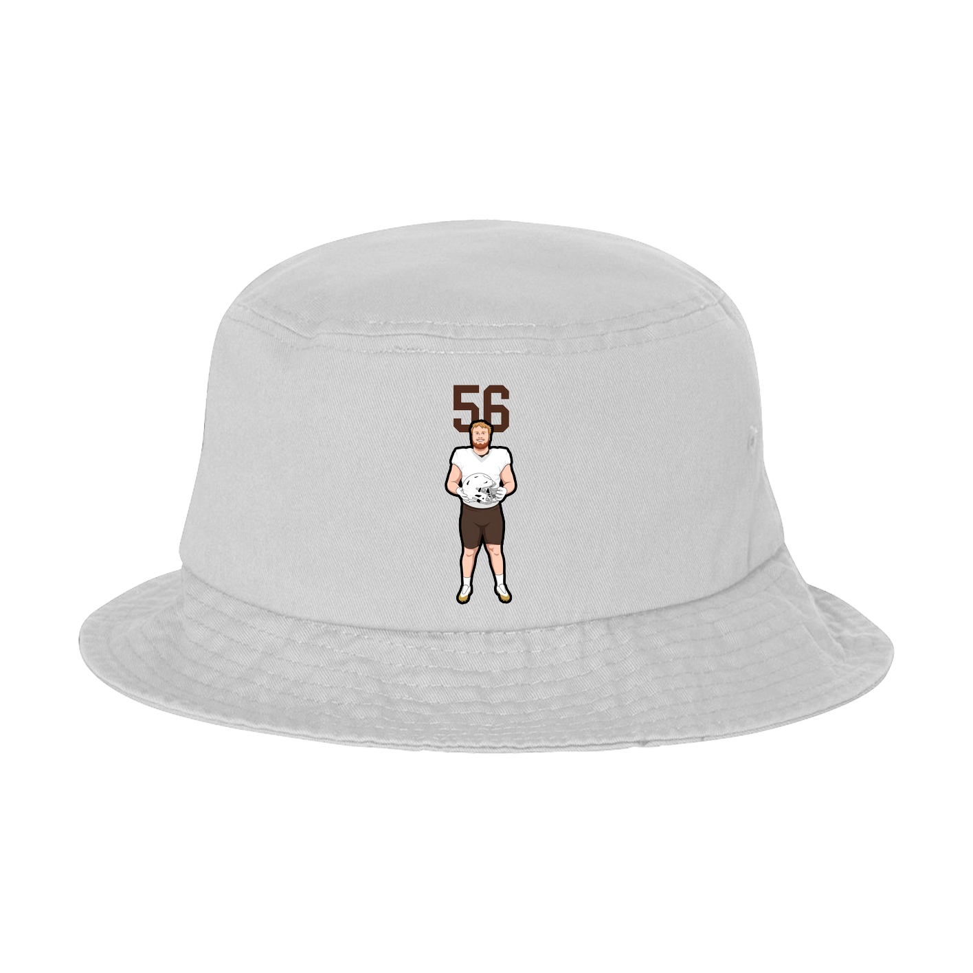 Bucket Cap — Number Top in White