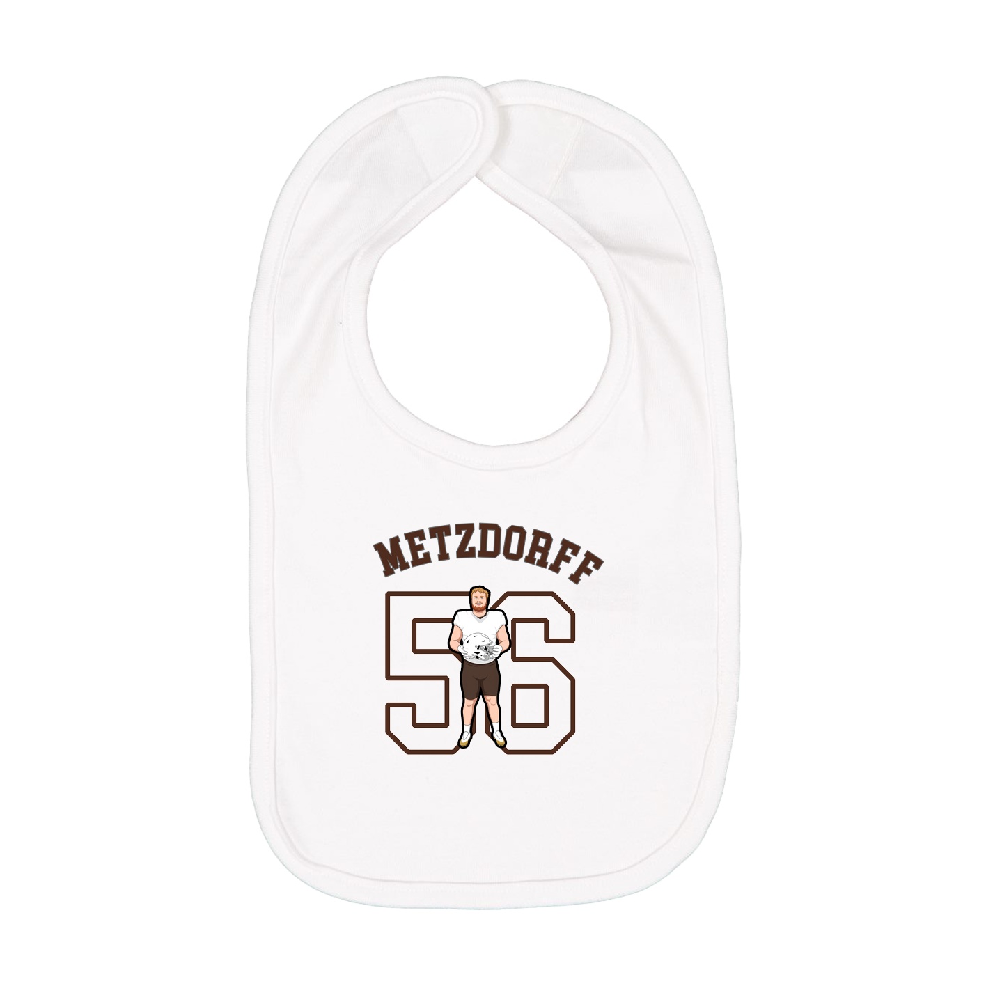Infant Bib — Shirsey Arch in White
