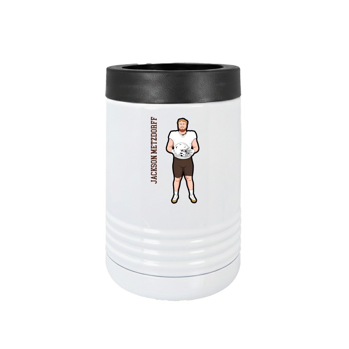 Beverage Holder — Name Vertical in White