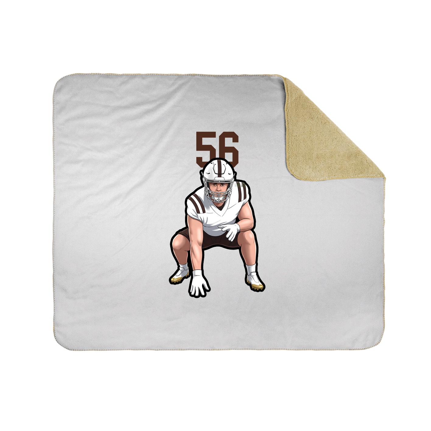 Throw Blanket — Number Top in White