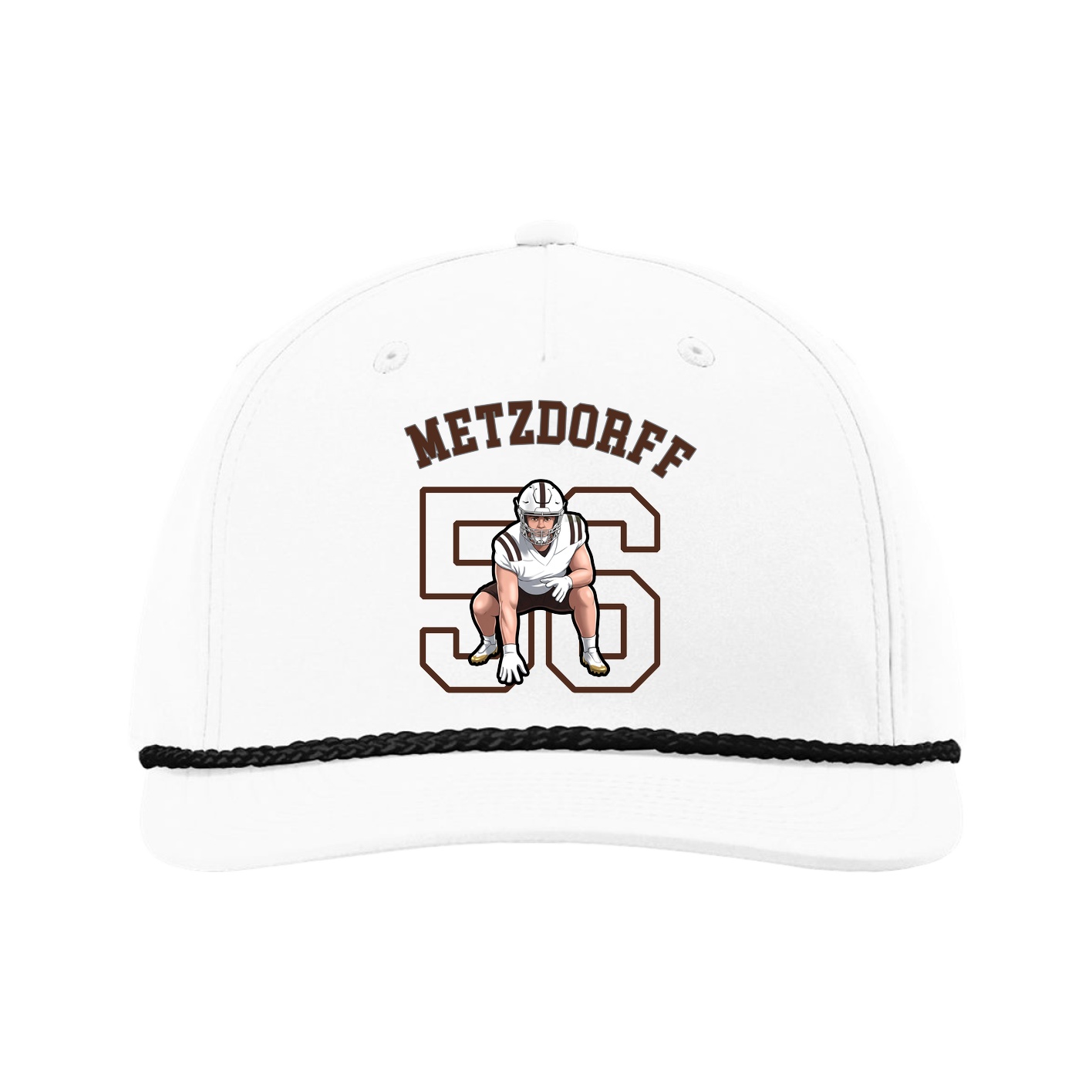 Five-Panel Classic Rope Cap — Shirsey Arch in White