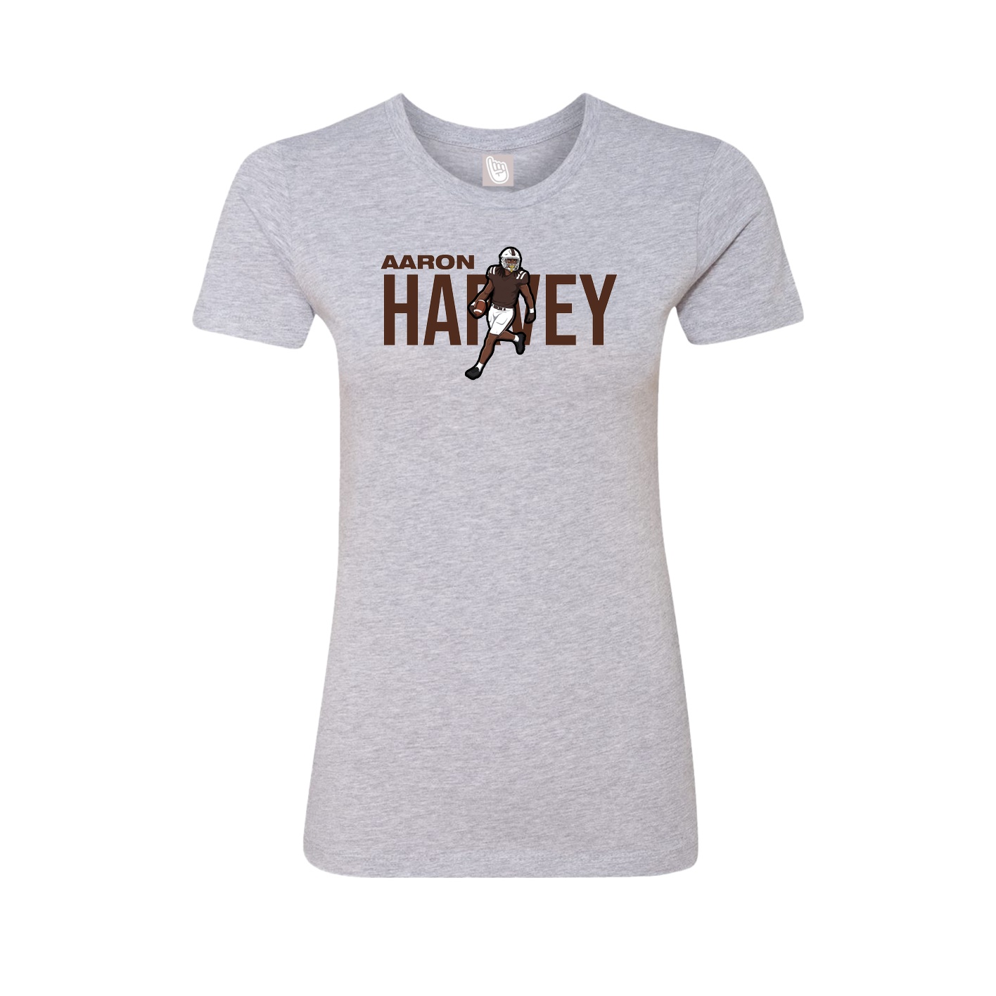Fitted Women's Tee — Player Name in Grey