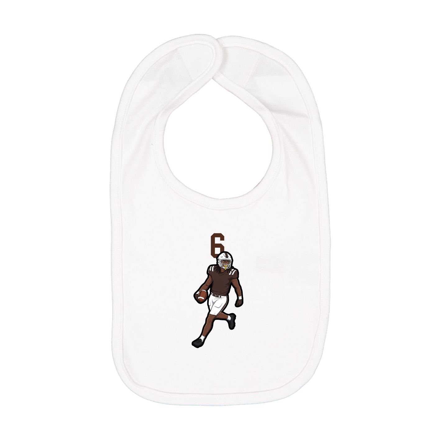 Infant Bib — Number Top in White