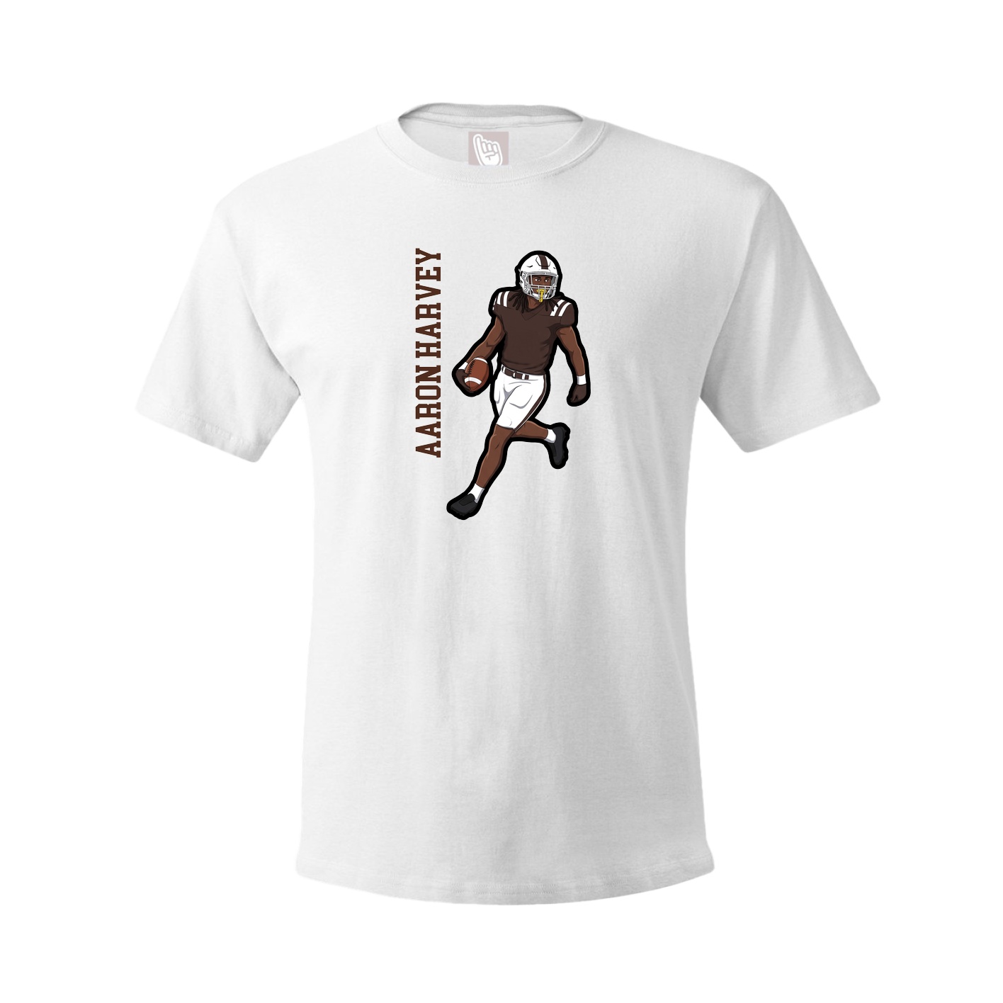 Tee — Name Vertical in White