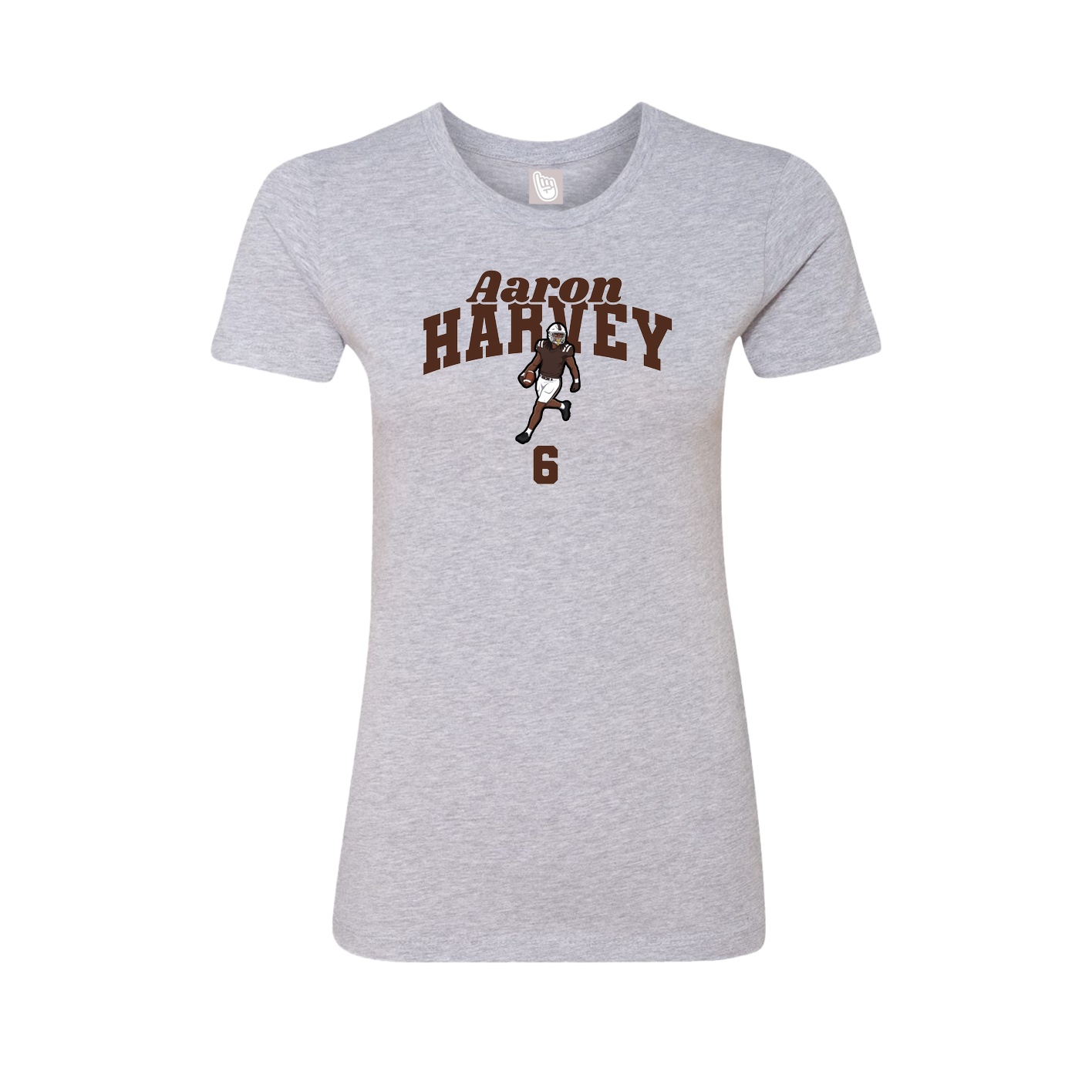 Fitted Women's Tee — Signature Arch in Grey