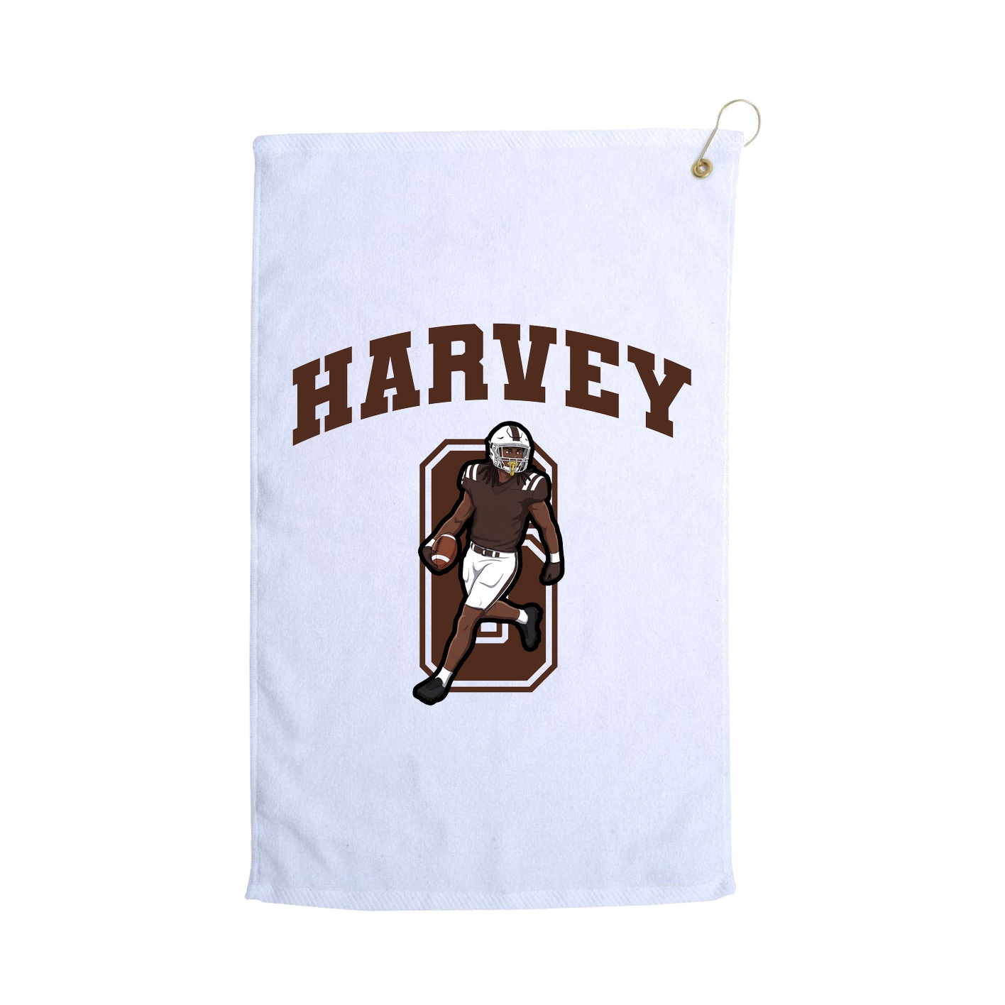 Golf Towel — Number in White