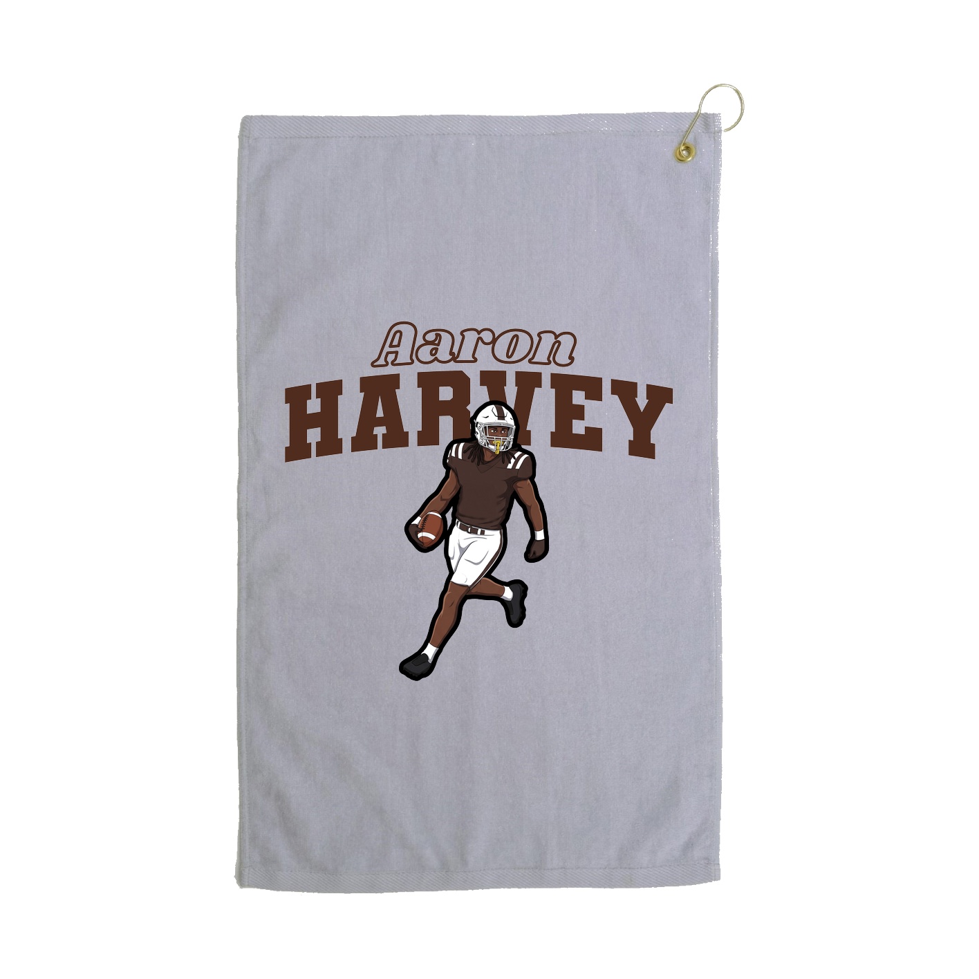 Golf Towel — Name Arch in Grey