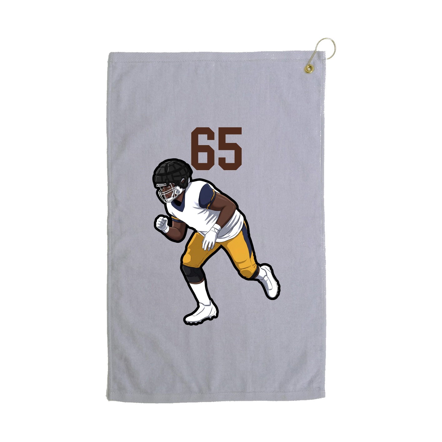 Golf Towel — Number Top in Grey