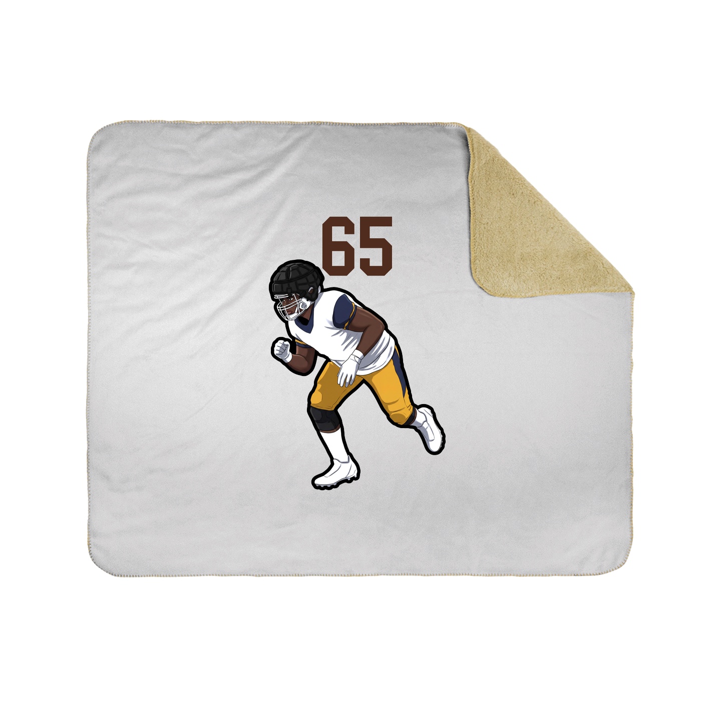 Throw Blanket — Number Top in White