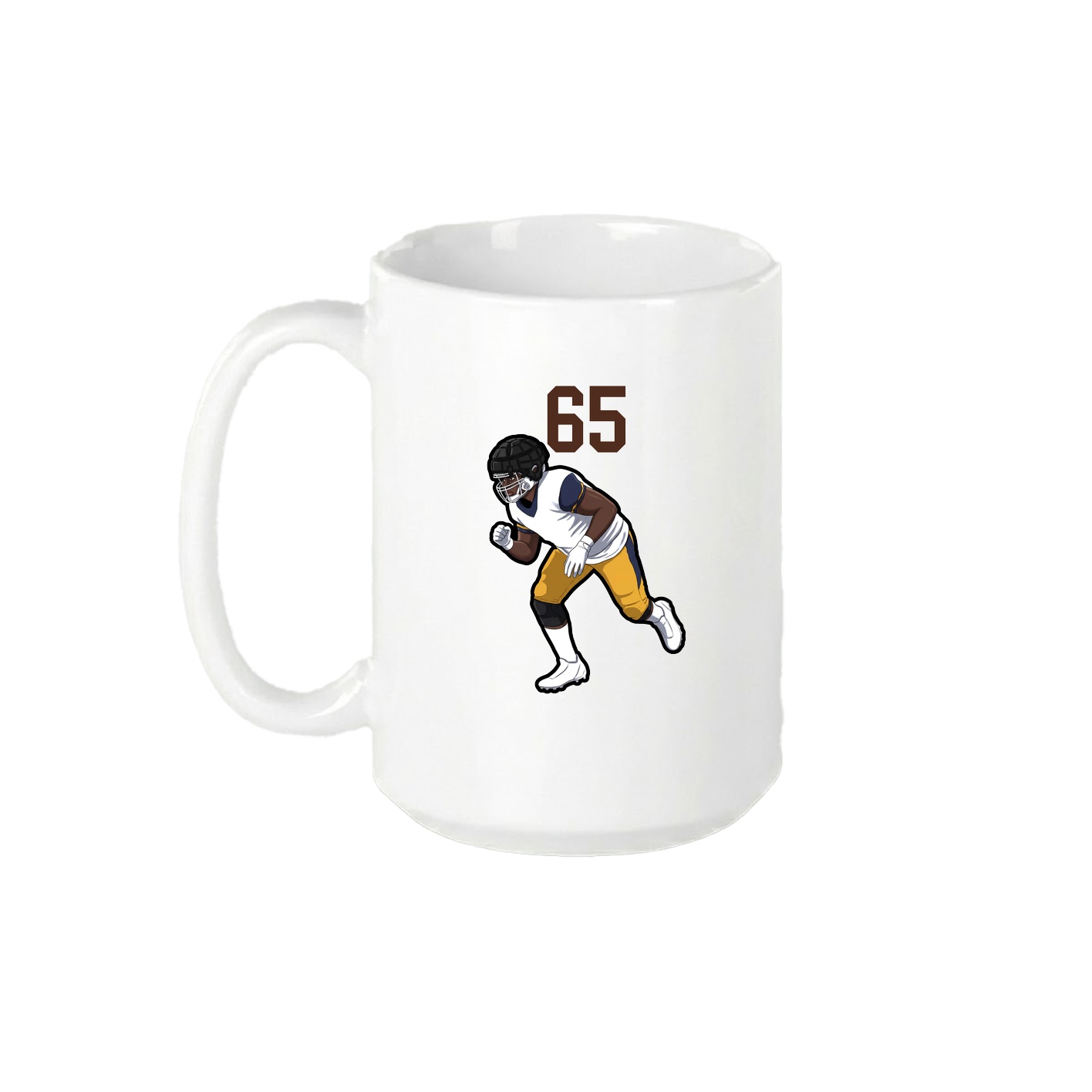 15oz Coffee Mug — Number Top in White