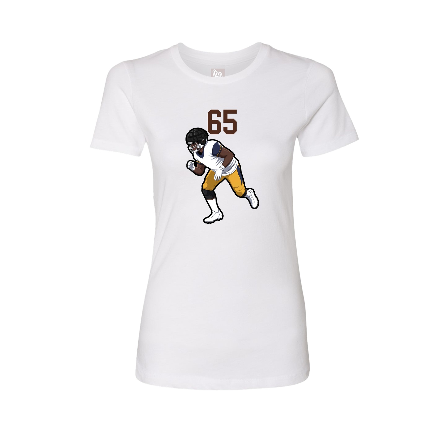 Fitted Women's Tee — Number Top in White