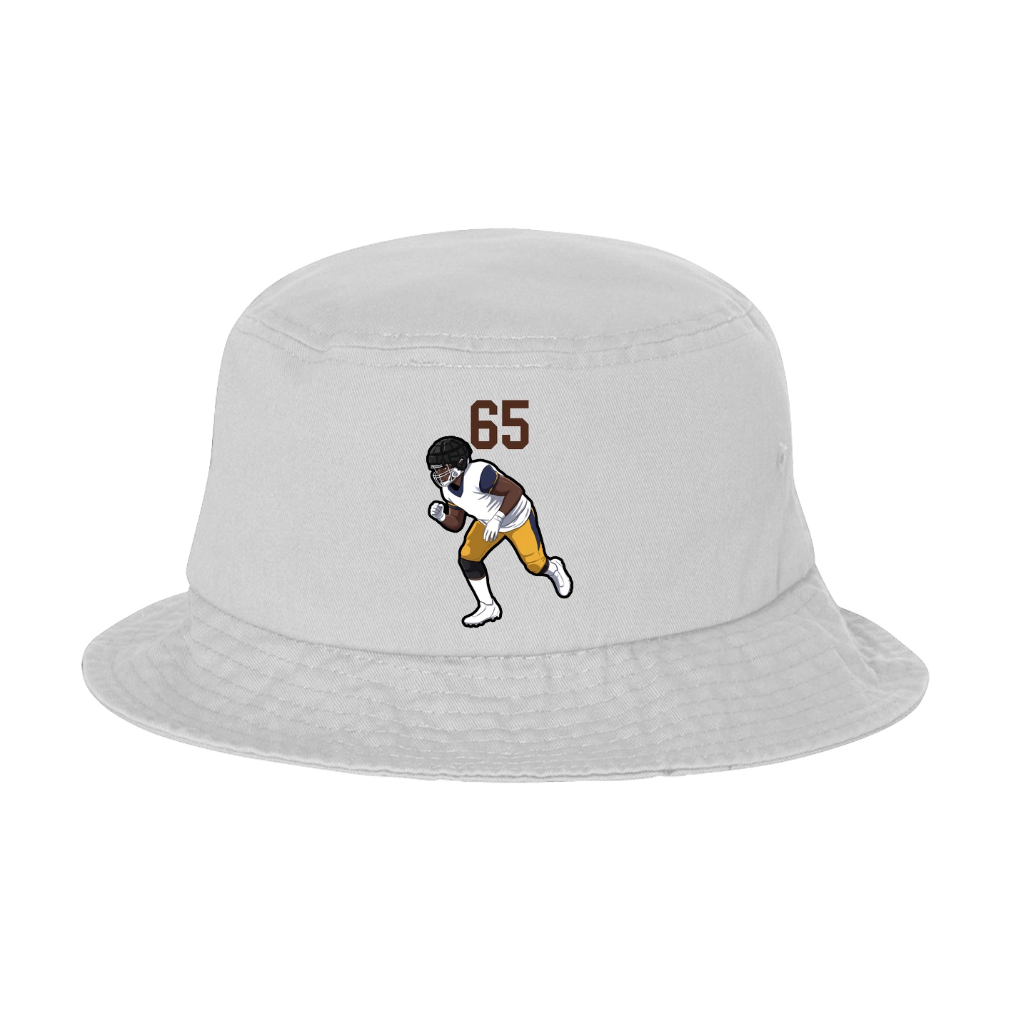 Bucket Cap — Number Top in White