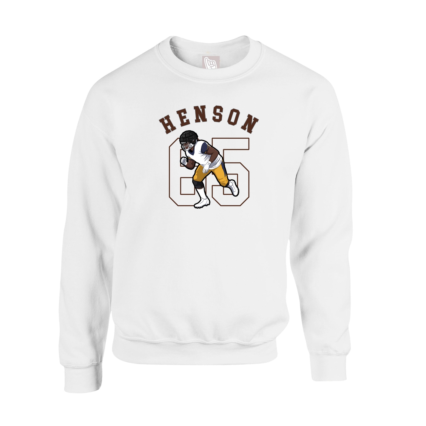 Fleece Crew — Shirsey Arch in White
