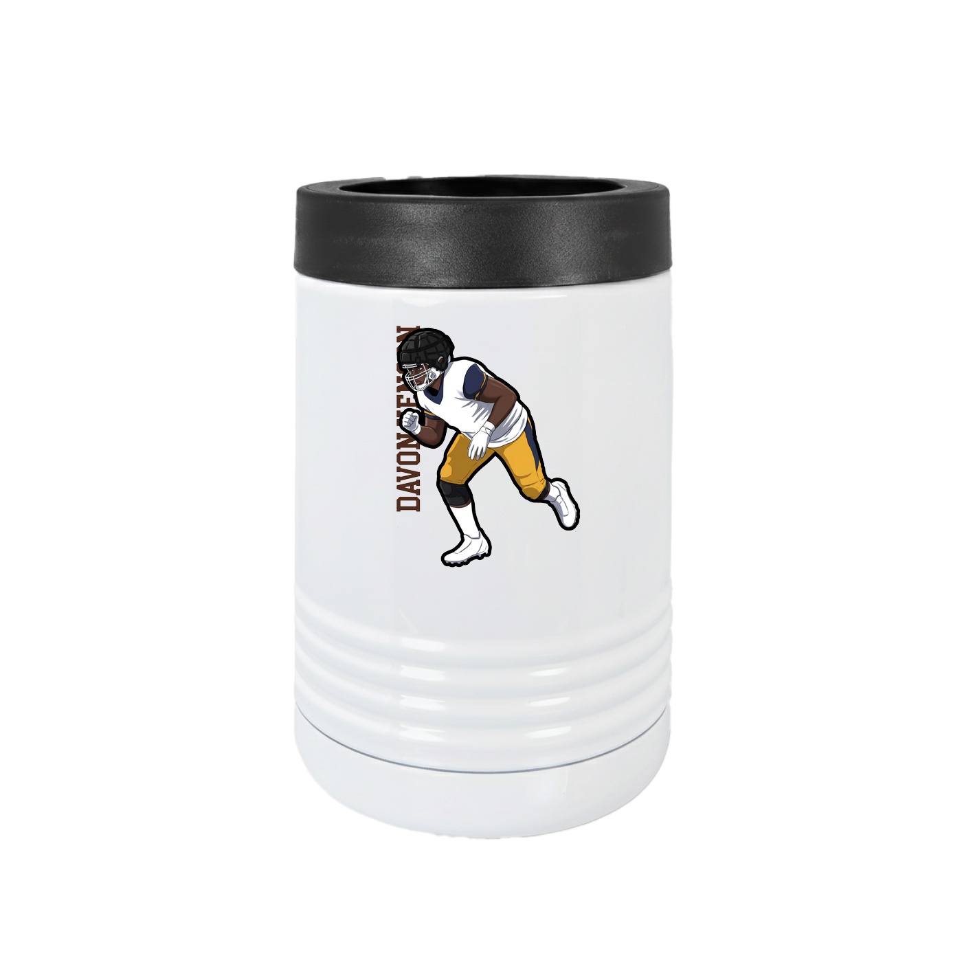 Beverage Holder — Name Vertical in White
