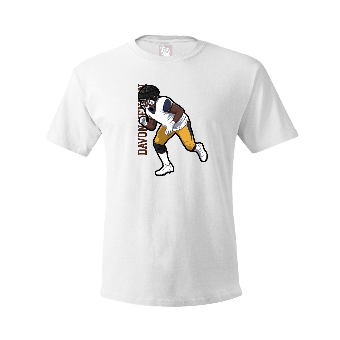 Tee — Name Vertical in White