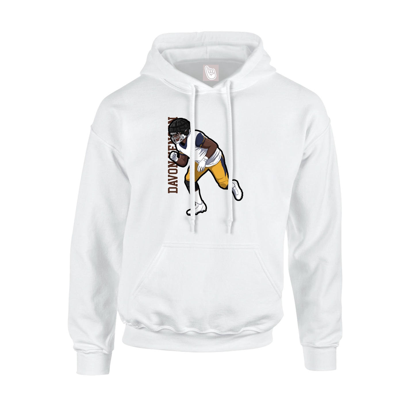 Hoodie — Name Vertical in White